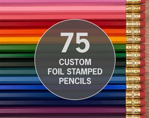 75 Custom Pencils Bulk Order Personalized Pencils for a Wedding, Baby ...