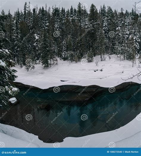 A Winter in Glacier National Park Stock Photo - Image of montana, lake ...