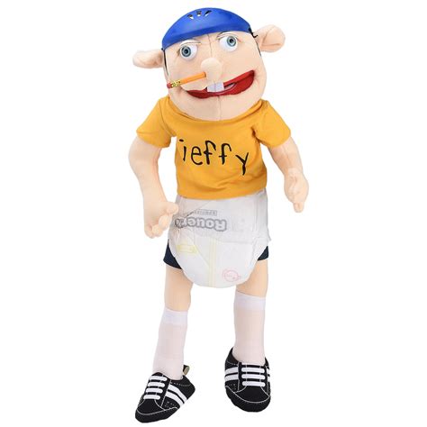 Large Jeffy Boy Hand Puppet Children Soft Doll Funny Party Props