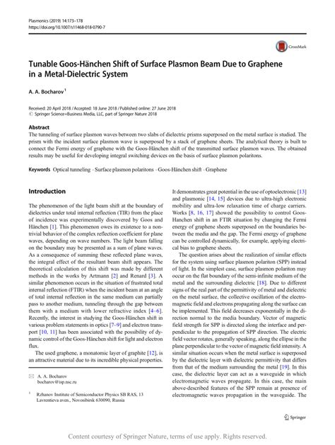 Tunable Goos Hänchen Shift of Surface Plasmon Beam Due to Graphene in a