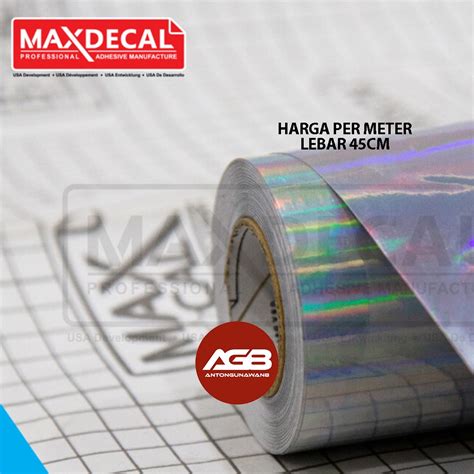 Jual Sticker Hologram MAXDECAL SILVER 7500 HL01 LENTUR Premium Lebar