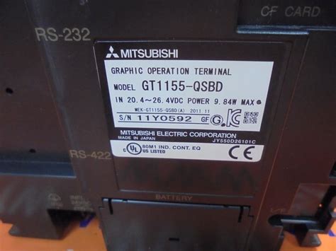 Mitsubishi Graphic Operation Terminal Got Gt Qsbd Plc Dcs