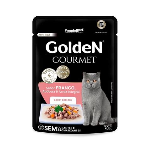 Sachê Golden Gourmet para Gatos Adultos Sabor Frango 70g Petnautas