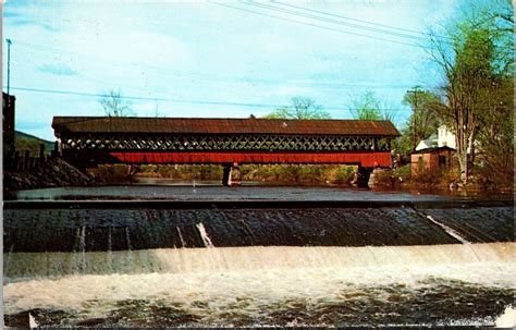 Covered Bridge West Swanzey New Hapshire Nh Lattice Truss Carleton Unp