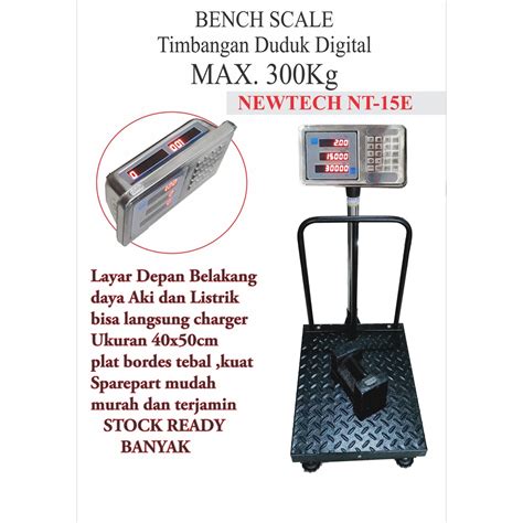 Jual Timbangan Duduk Digital 300kg Electrik PLATFROM SCALE 300Kg