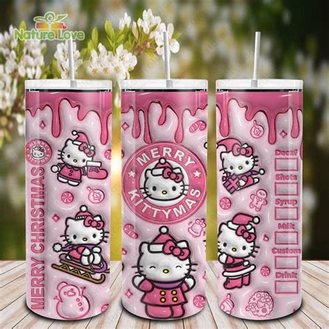 Kittymas Coffee Pink Tumbler 3d Dripping Hello Kitty Tumblers The