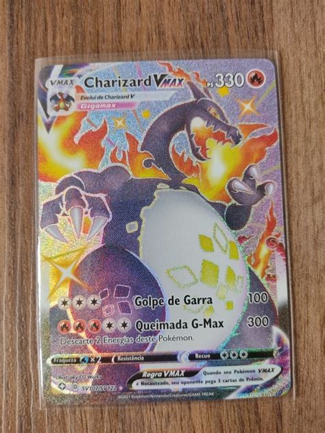 Card Pokémon Shiny Charizard vmax Brinde Parcelamento sem juros