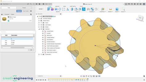 Amazing Fully Parametric Fusion 360 Involute Gear Youtube