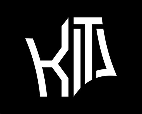 kt letter letter vectors illustrations