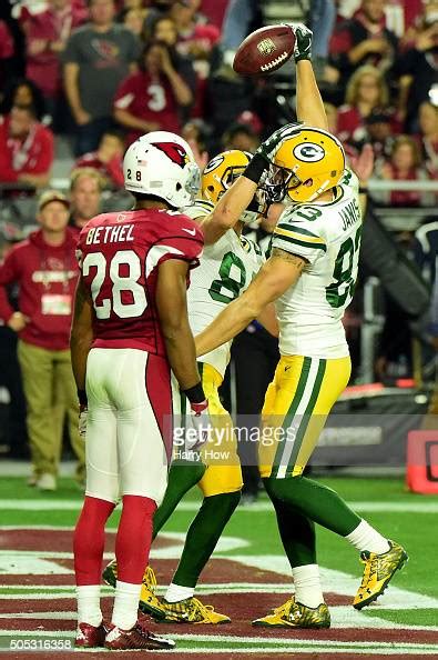 Wide Receiver Jeff Janis Of The Green Bay Packers Celebrates After