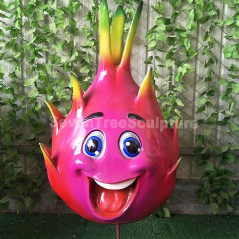 Fiberglass Dragon Fruit Sculpture - SevenTreeSculpture