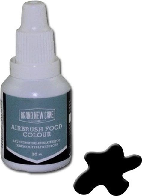 BrandNewCake Airbrush Kleurstof Zwart 20ml Eetbare Voedingskleurstof