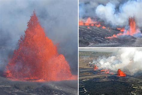 Hawaiis Kilauea Volcano Erupts With Glowing Lava After Nearly Two