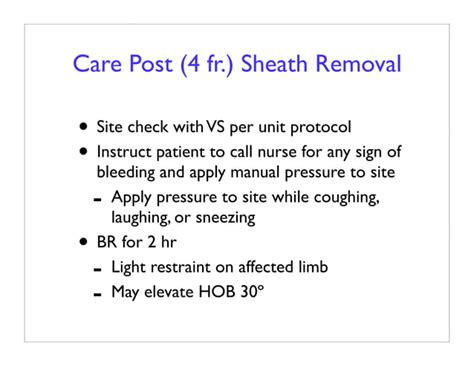 Femoral Site Complications