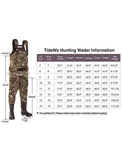 Buy Tidewe Chest Waders Hunting Waders For Men Realtree Max Camo With