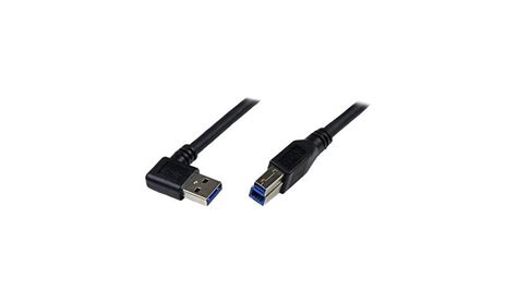 1m Black Superspeed Usb 3 0 Cable Right Angle A To B M M Usb3sab1mra Usb