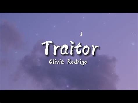 Olivia Rodrigo Traitor Lyrics YouTube