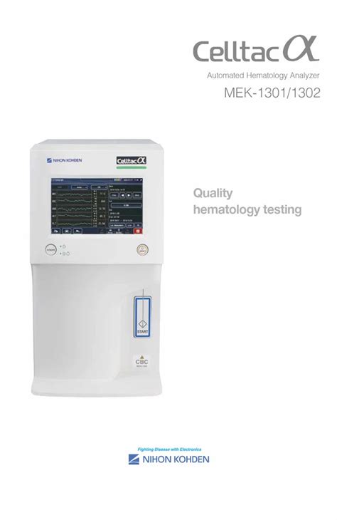 Automatic Nihon Kohden Celltac Alpha MEK 1301 Automated Hematology