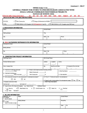 Fillable Online Swrcb Ca NPDES Order CAS GENERAL PERMIT FOR STORM