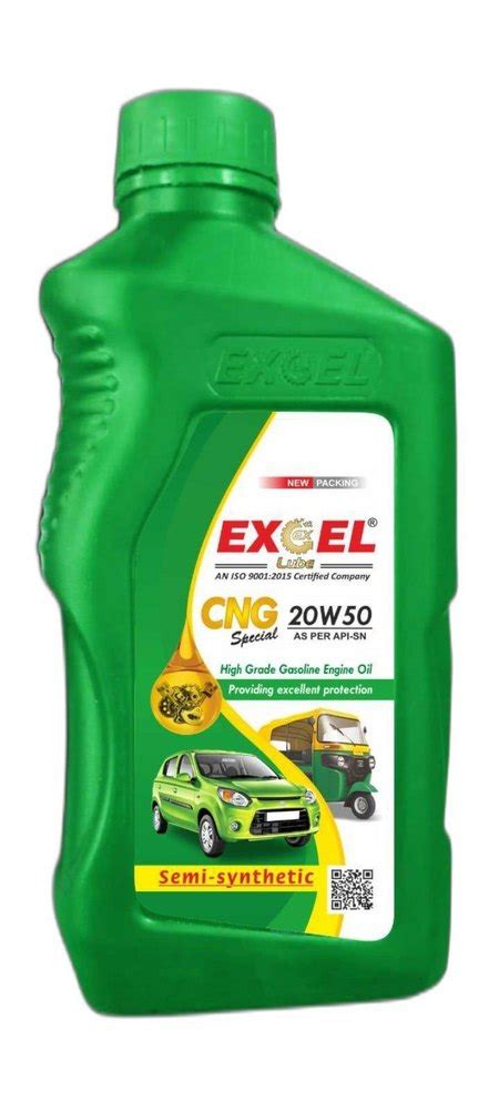 Excel Lube CNG Engine Oil 20W50 Green Packaging Type Bottle At Rs