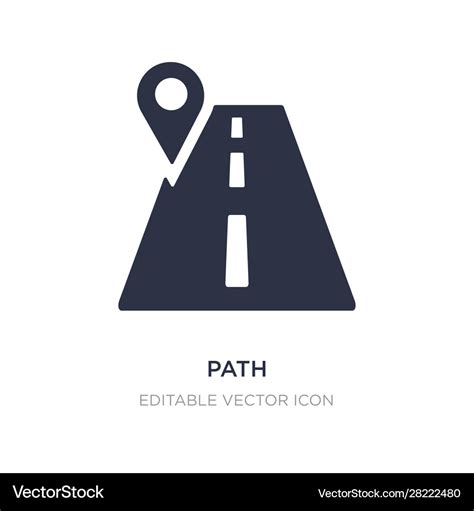 path icon  white background simple element  vector image