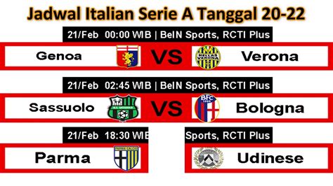 Jadwal Liga Italia Pekan 23 AC Milan Vs Inter Milan BeIN Sports