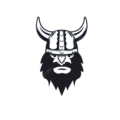 Vector Illustration Design Of A Helmeted Viking Head Iconic Symbol