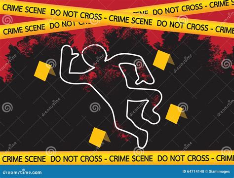 Crime Scene Danger Tapes Illustration Stock Vector Illustration Of