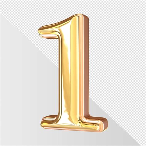 premium psd  gold number    shadow   bottom