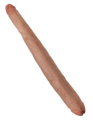 King Cock 16 Tapered Double Dildo Tan MQ Adult Store