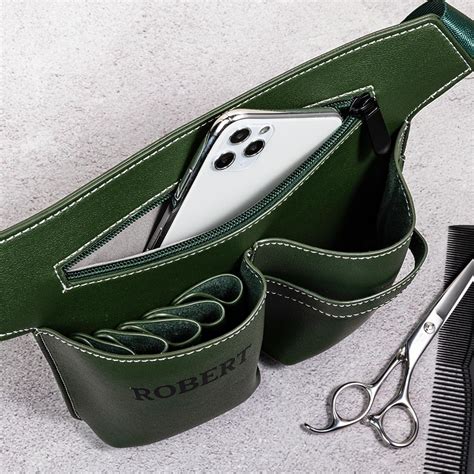 Custom Hairdresser Scissor Bag Barber Leather Waist Pouch