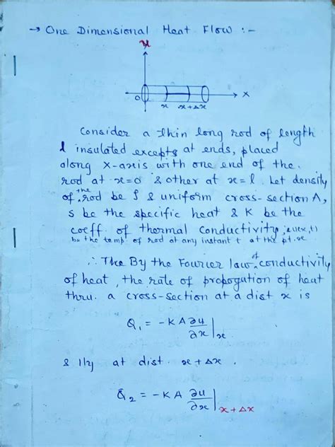 1D Heat Flow Eqn Derivation | PDF