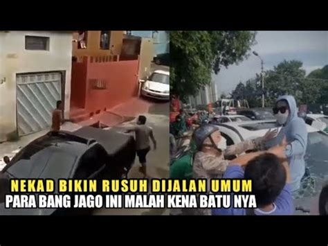 Aksi Sok Jago Di Jalan Raya Malah Berakhir Kena Batu Nya Youtube