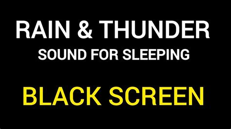 Heavy Thunderstorm Sound For Sleeping Black Screen Heavy Rain And