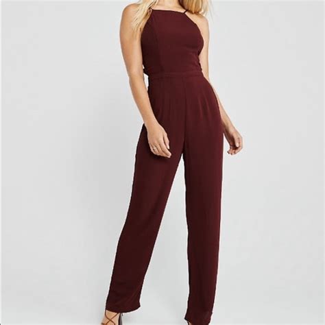 Abercrombie Fitch Pants Jumpsuits Nwt Burgundy Jumpsuit By