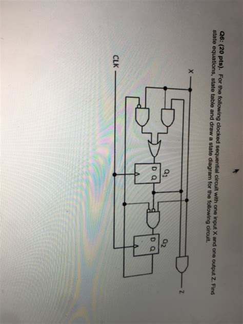 Solved Q6 20 Pts For The Following Clocked Sequential