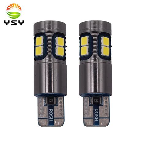 2pcs 2Pcs T10 W5W LED Canbus Bulb Error Free 9LED 3030 SMD 194 168 Car