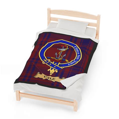 Kyle Clan Scottish Tartan Crest Blanket Scotland Tartan Blanket