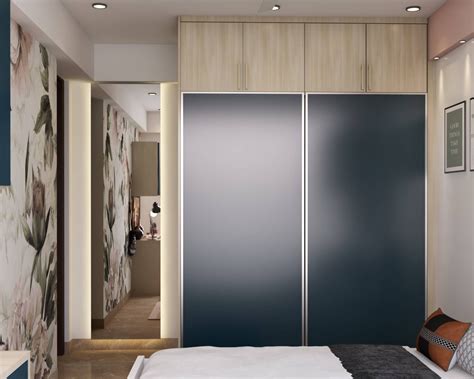 Compact Sliding Door Wardrobe Design | Livspace