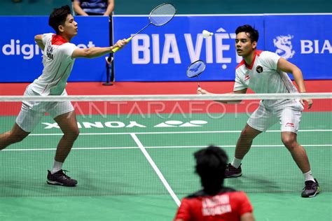 ALL INDONESIAN FINAL BULU TANGKIS GANDA PUTRA SEA GAMES ANTARA Foto