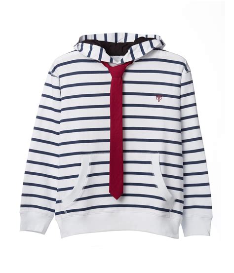 Tie Hoodies First Hooded Sweatshirt With A Genuine Necktie