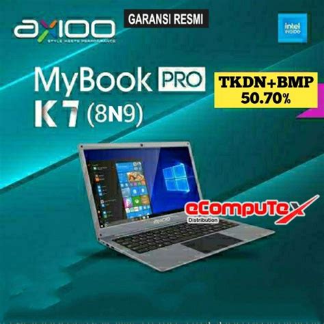 LAPTOP AXIOO MYBOOK PRO K7 8N9 3 I7 RAM 8GB 1TB 14 FHD IPS TKDN