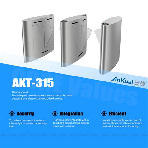 Ankuai Akt315 Automatic High Speed Turnstile Flap Barrier Gate Bus