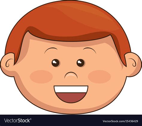 cute  boy head character royalty  vector image