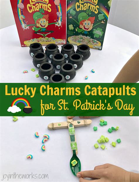 Lucky Charms Catapults for St. Patrick's Day - Joy in the Works