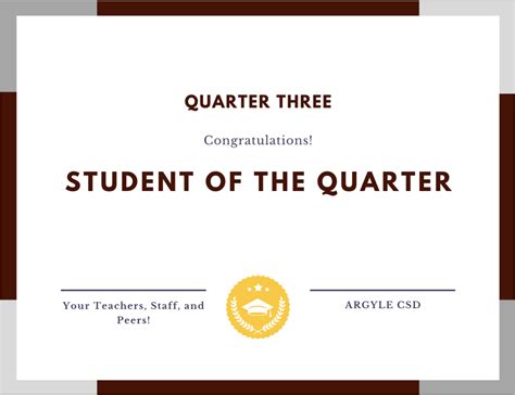 Student of the Quarter - Third Quarter 2023 - Argyle Central School ...