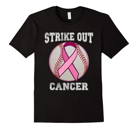 Breast Cancer Awareness Strike Out Cancer Baseball T Shirt Tj Theteejob