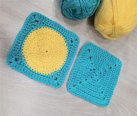 Easy Solid Granny Square Crochet Pattern Beginner Crochet Blanket Building Pattern Circle