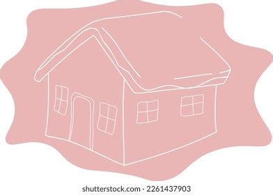 Sketch Small House Kids Drawing Style Stock Vector (Royalty Free ...