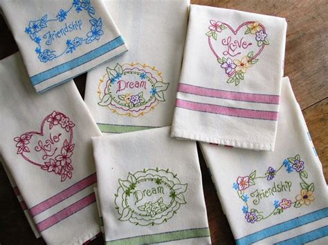 Tea Towel Machine Embroidery Designs | Hand Embroidery